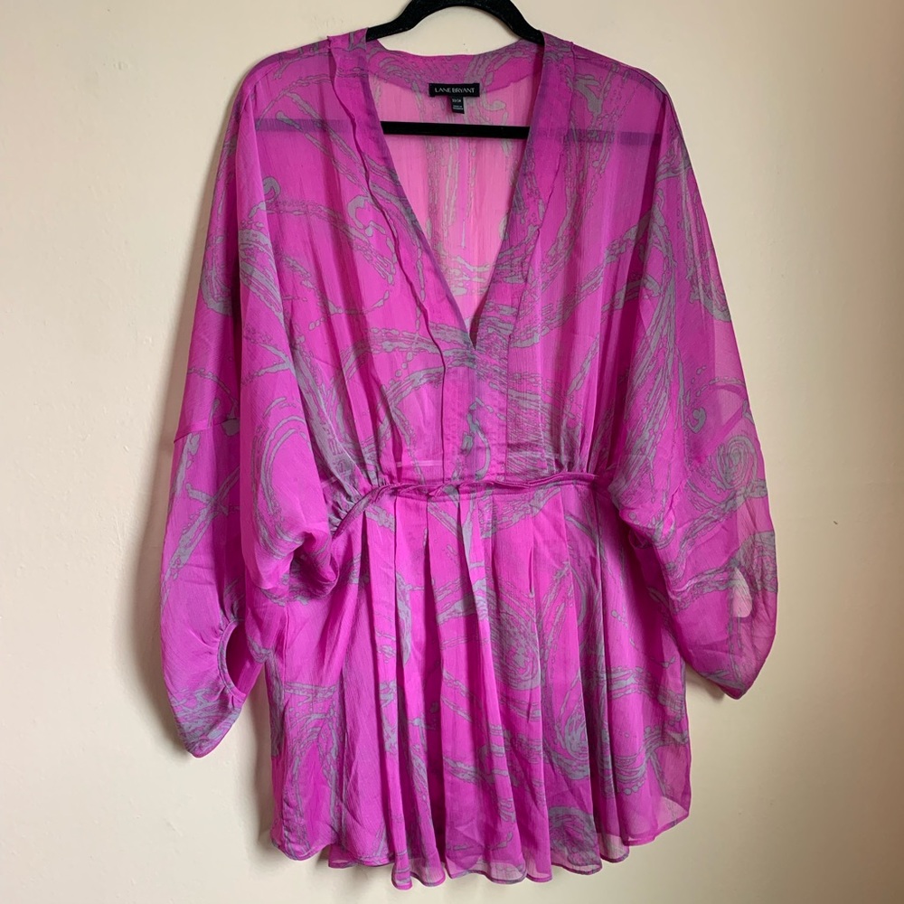 SOLD✨Lane Bryant V neck Polyester Sheer Blouse - Picture 2 of 8